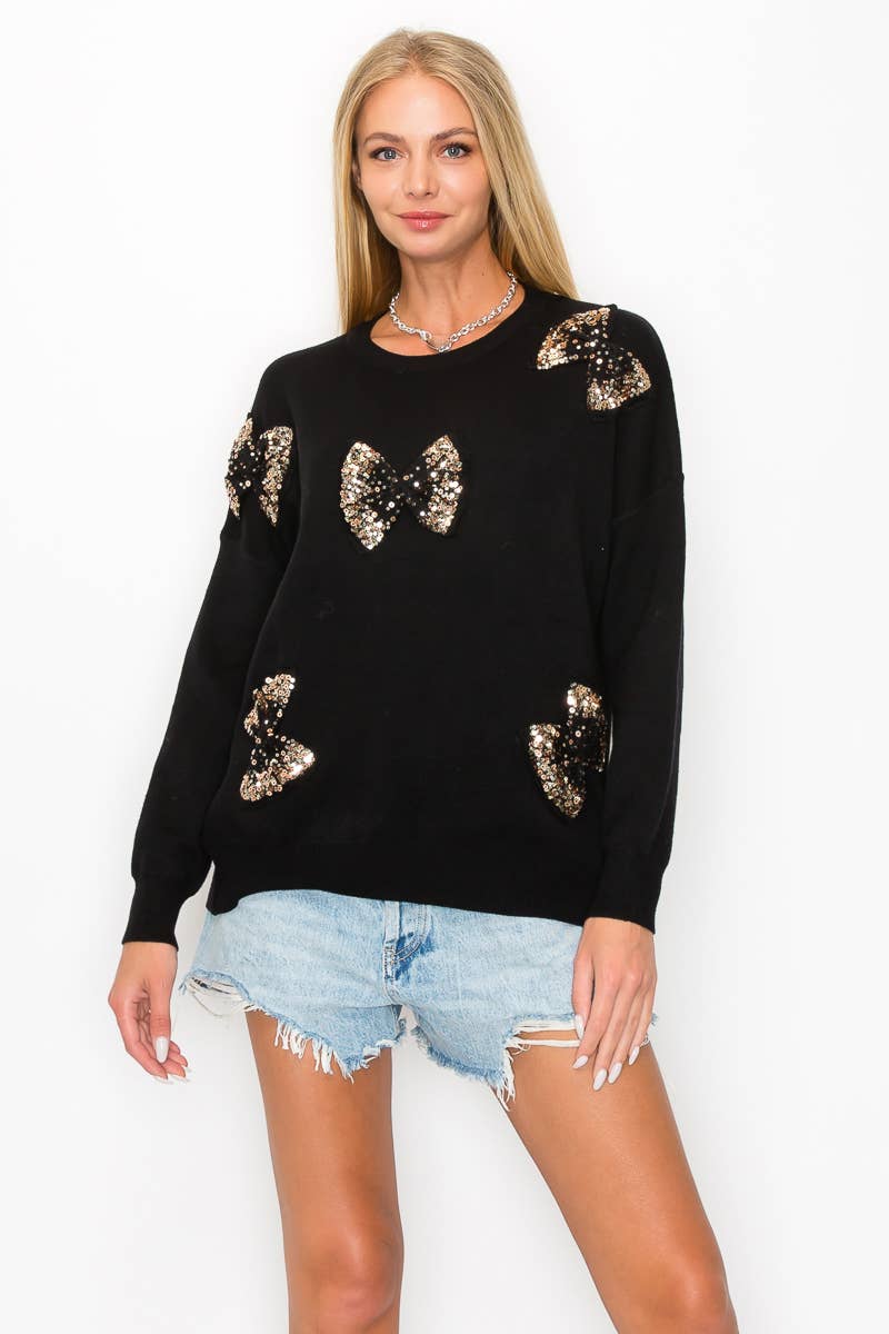 Butterfly Sequins Sweater