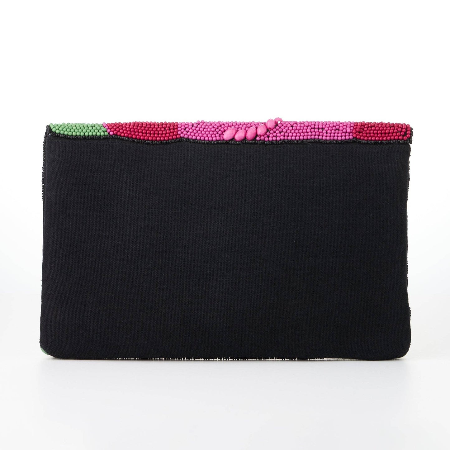 3D Multi-Color Seed Beads Flap Clutch Bag