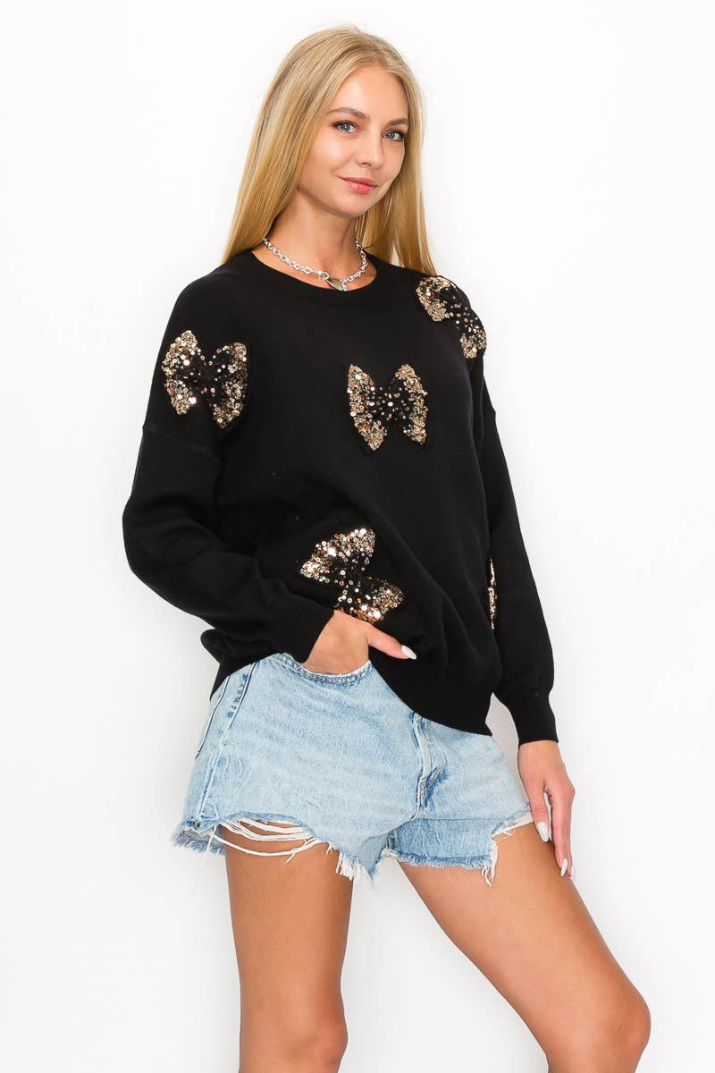 Butterfly Sequins Sweater