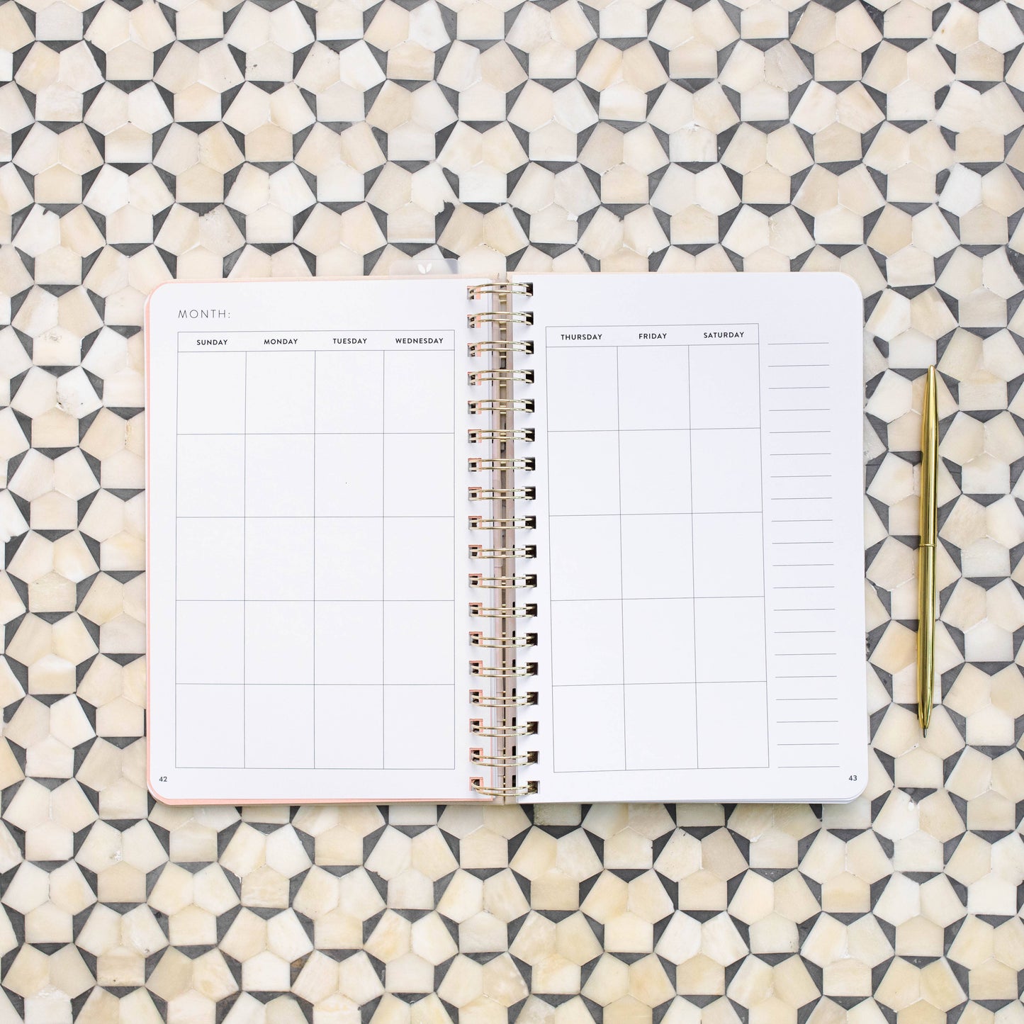 Fresh Start Daily Goal Planner | Natural Spiral | Undated