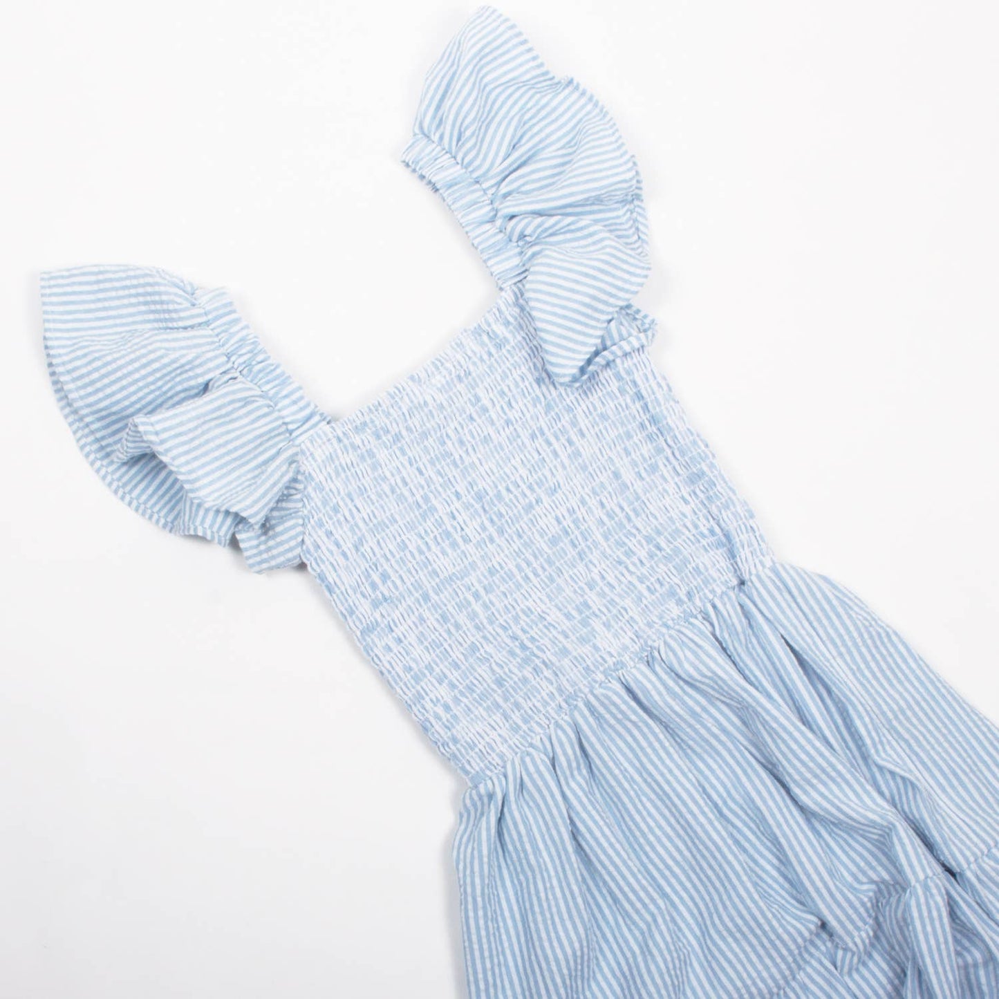 Seersucker Smocked House Dress