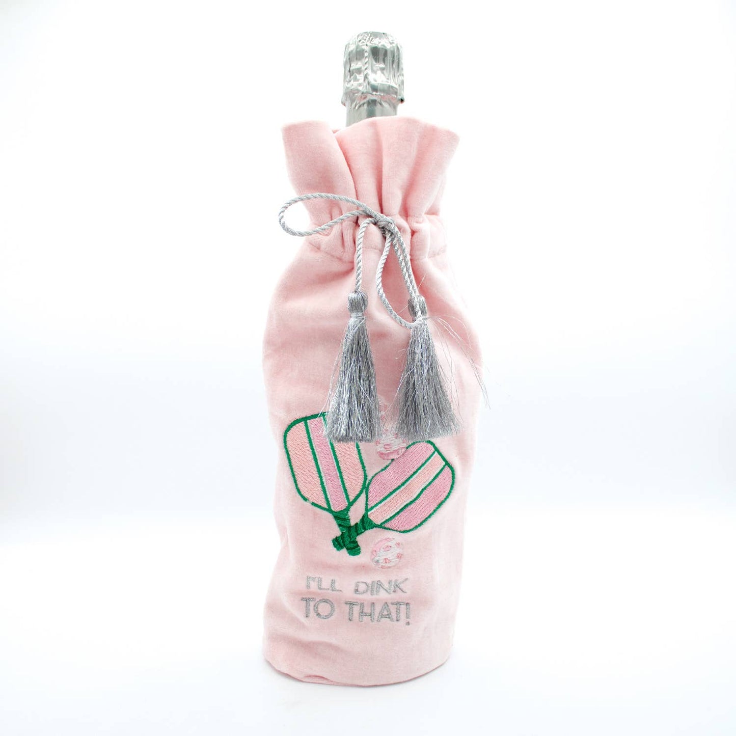 Pickleball Embroidered Wine Bag