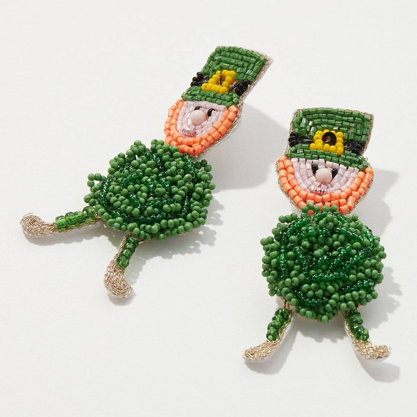 Irish Beard Man Post Earrings for Saint Patrick's Day