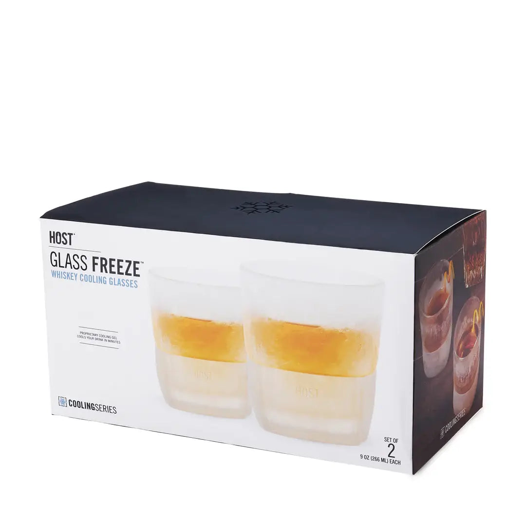 Glass FREEZE™ Insulated Cooling Whiskey Glasses - Set of 2