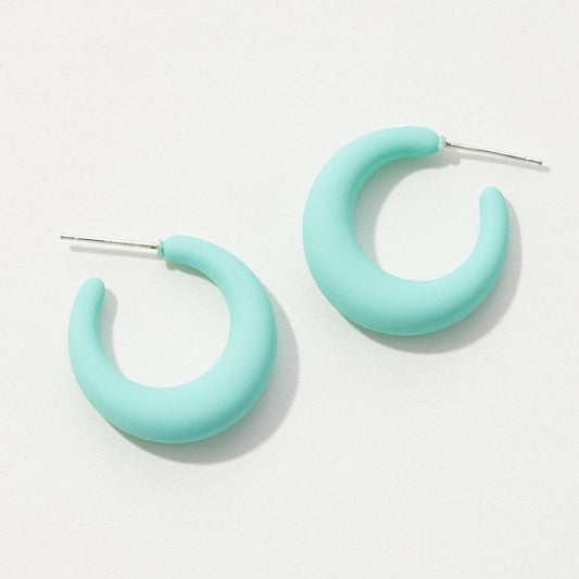 Rubber Coating Hoop Earring