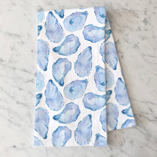 Mussel Shell Kitchen Tea Towel | Oyster Shell Tea Towel