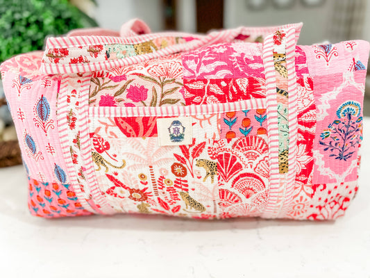 Fancy Grace Large Quilted Duffel Bag