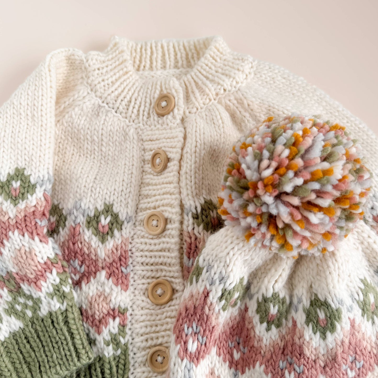 Fairisle Knit Cardigan, Pastel | Baby & Kids Sweater