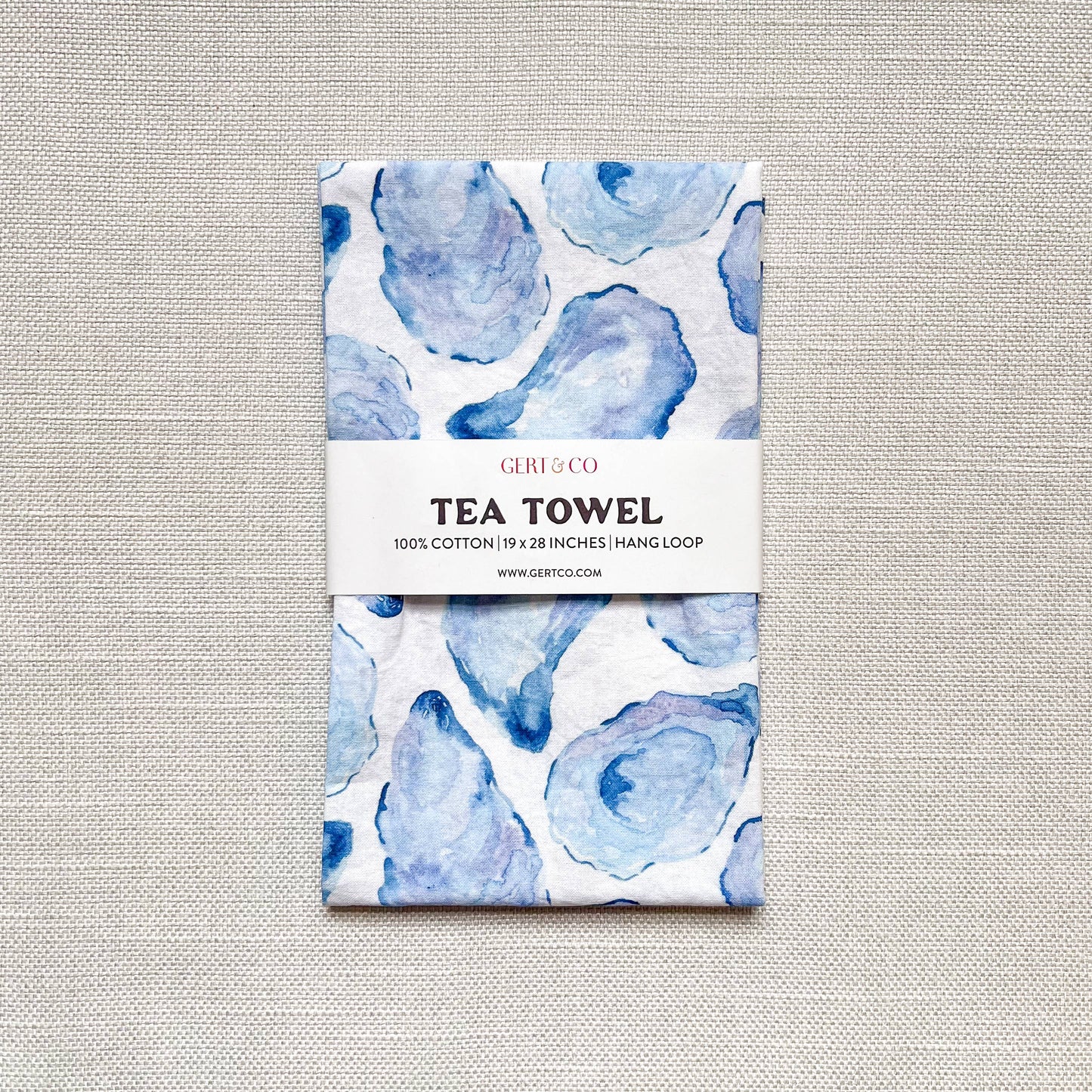 Mussel Shell Kitchen Tea Towel | Oyster Shell Tea Towel