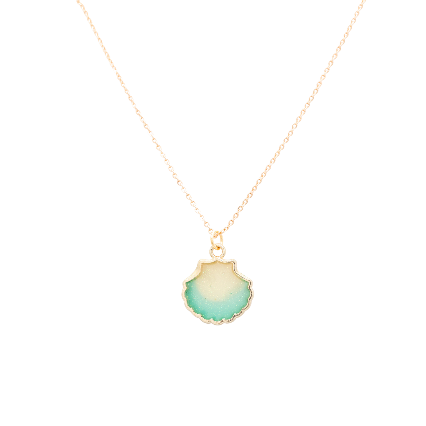 Blue Shell Enamel Charm Necklace - Children's