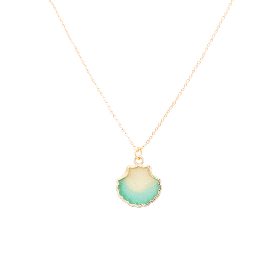 Blue Shell Enamel Charm Necklace - Children's