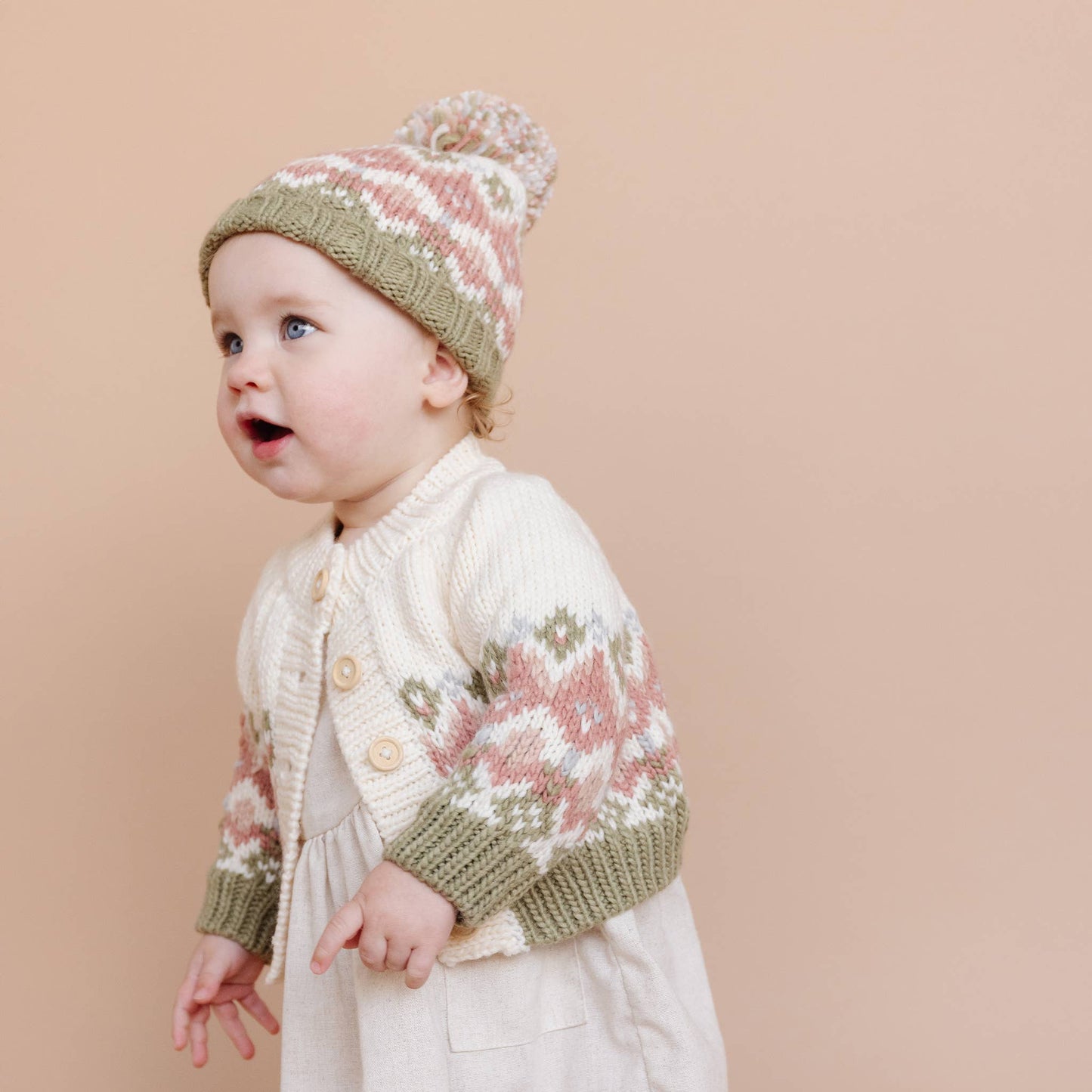 Fairisle Knit Cardigan, Pastel | Baby & Kids Sweater