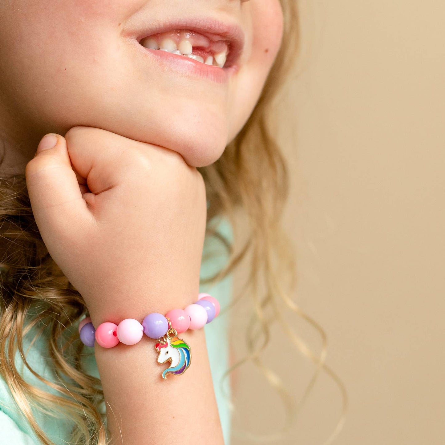 Rainbow Unicorn Enamel Charm Necklace Children's Jewelry