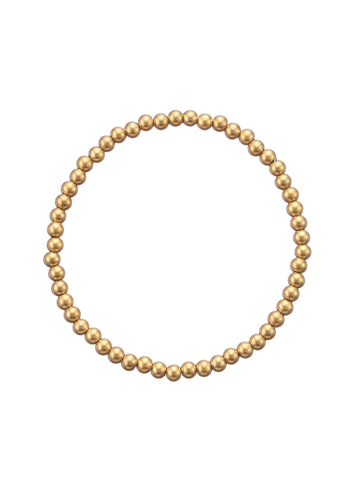 18K Gold Dip Stainless Steel Basic Stretch Bracelet