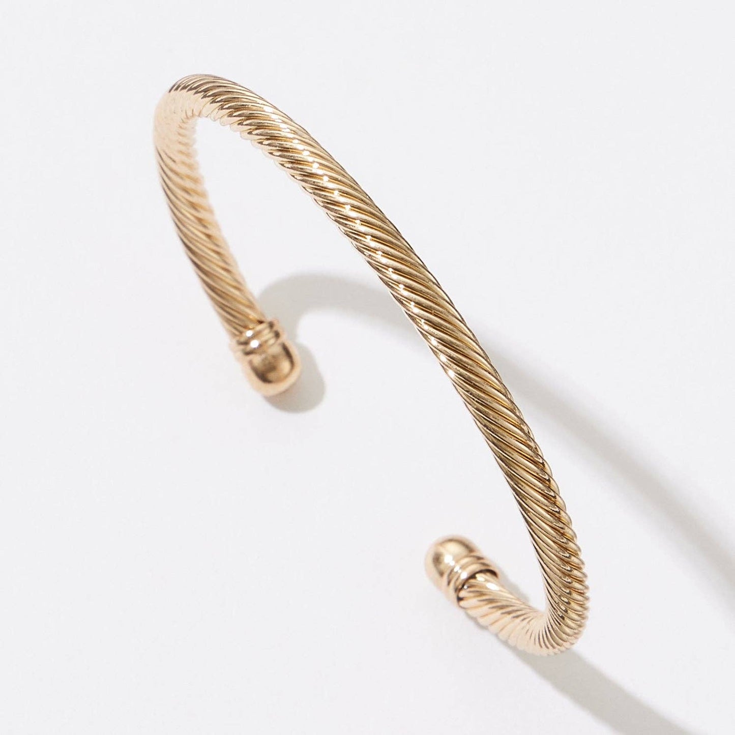 Everyday Wear Diagonal Brushed Metal Cuff Bracelet