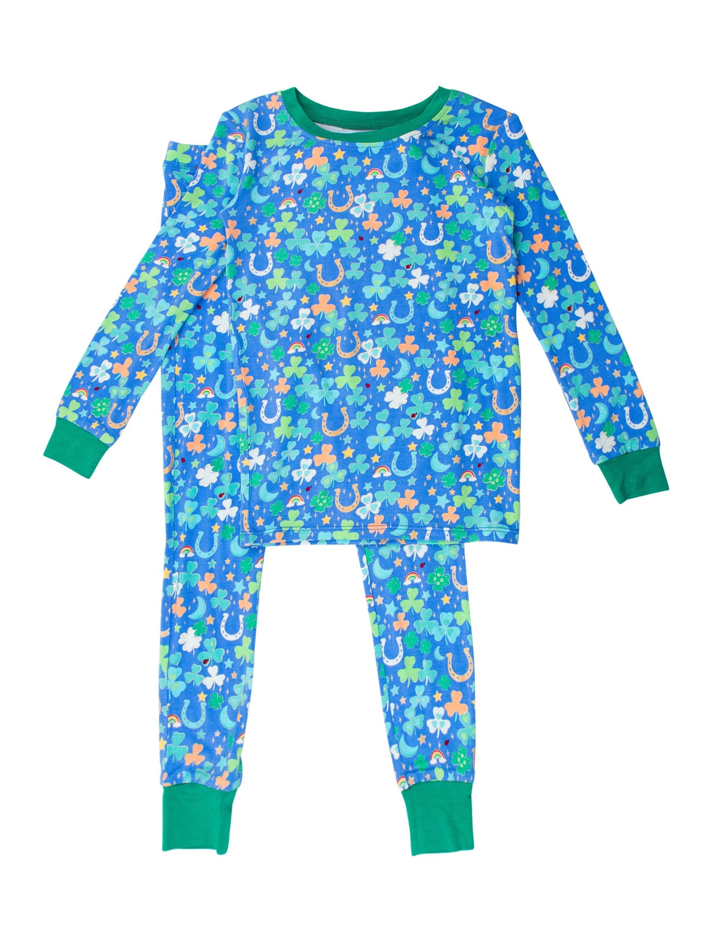 Boys Blue Lucky Day Bamboo Viscose Long Sleeve Pajama Set