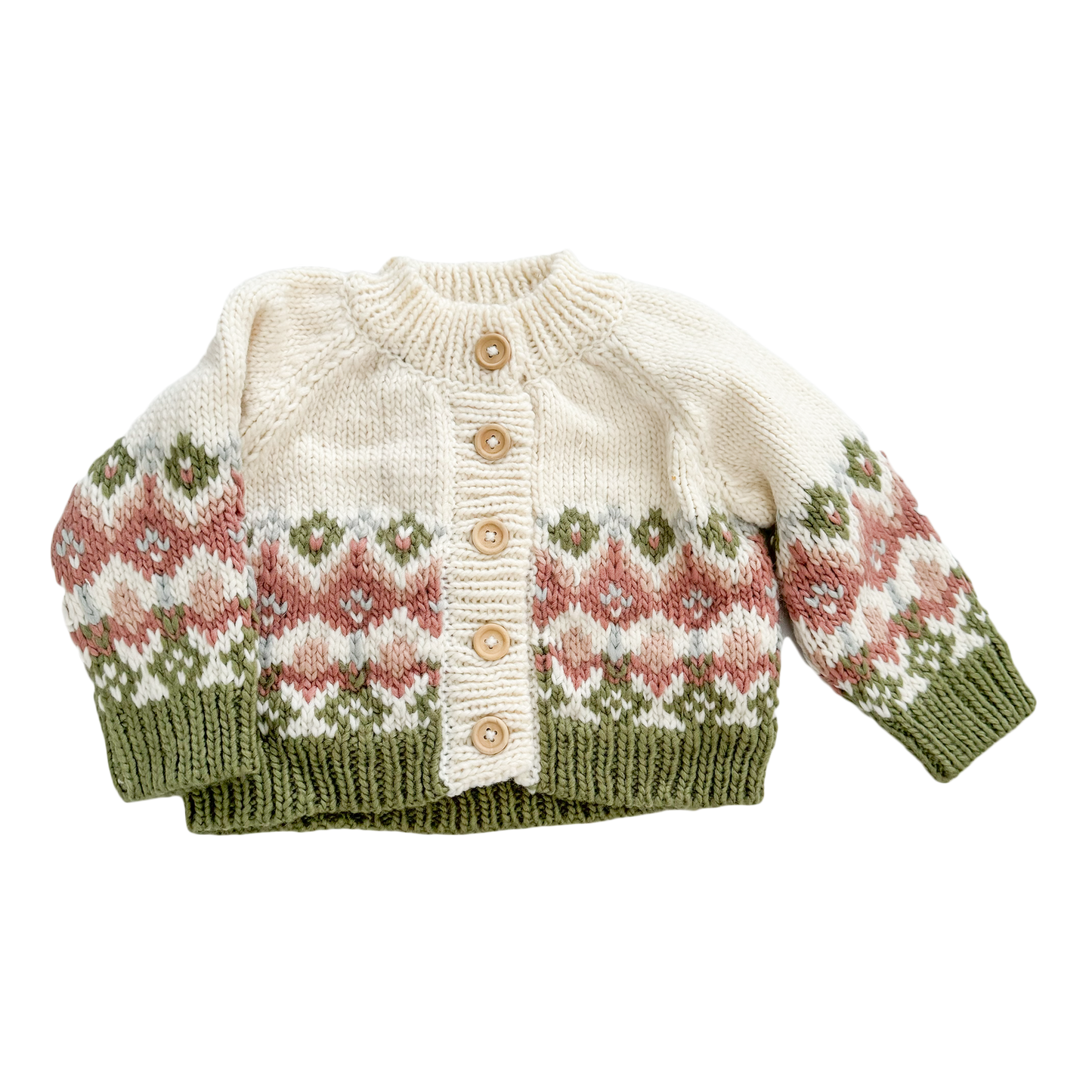 Fairisle Knit Cardigan, Pastel | Baby & Kids Sweater