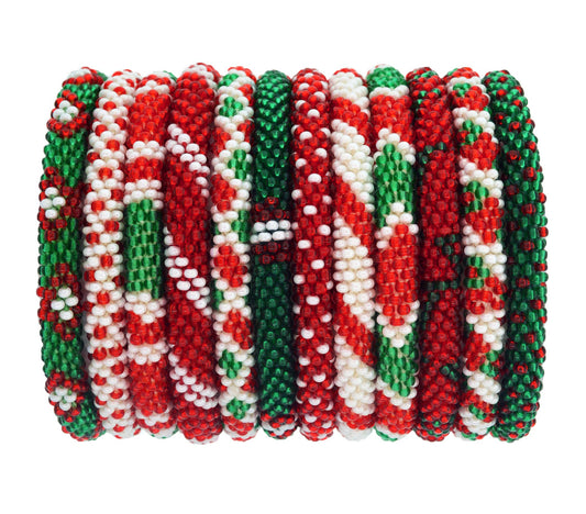 Roll-On® Christmas Bracelets (Mistletoe)