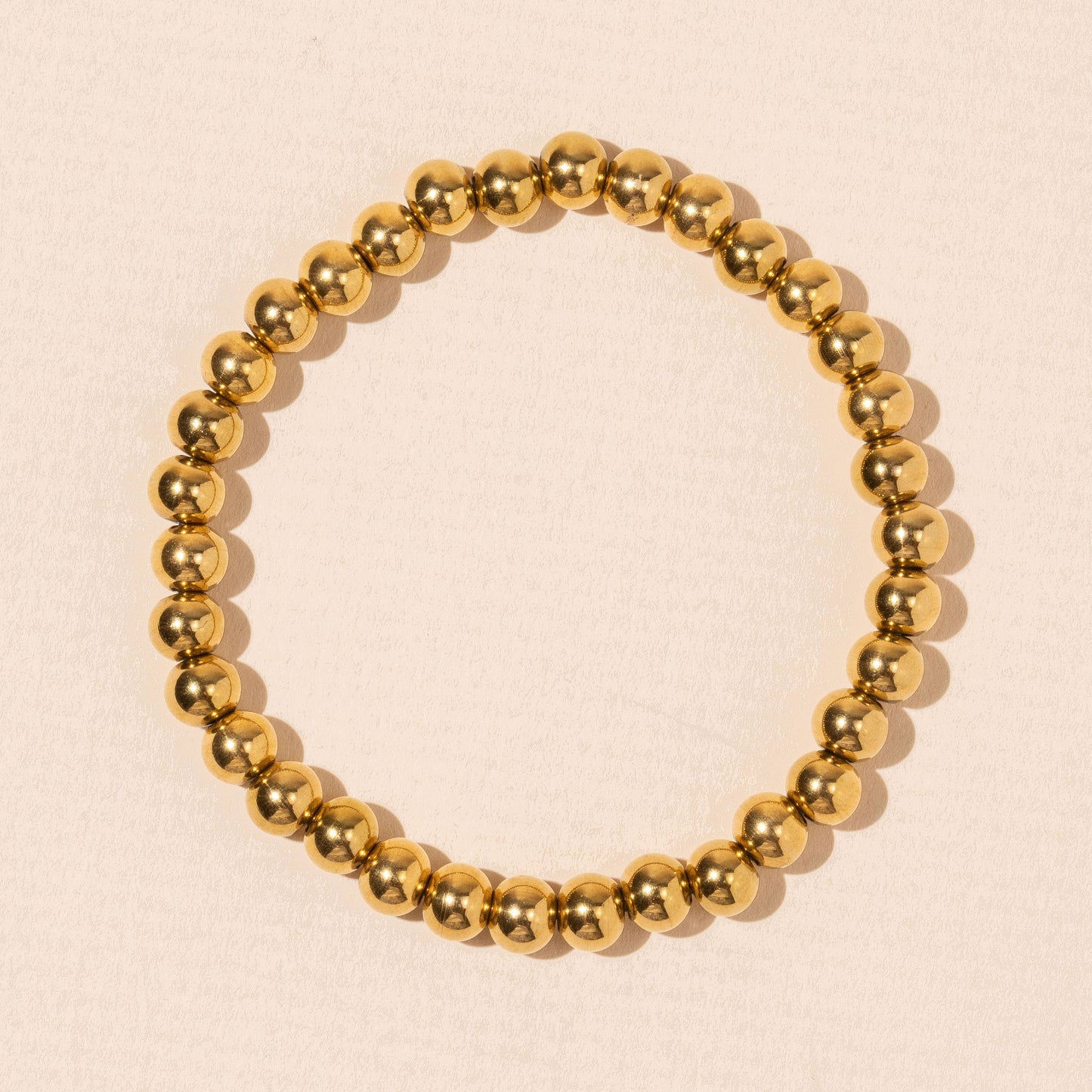 18K Gold Dip Stainless Steel Basic Stretch Bracelet