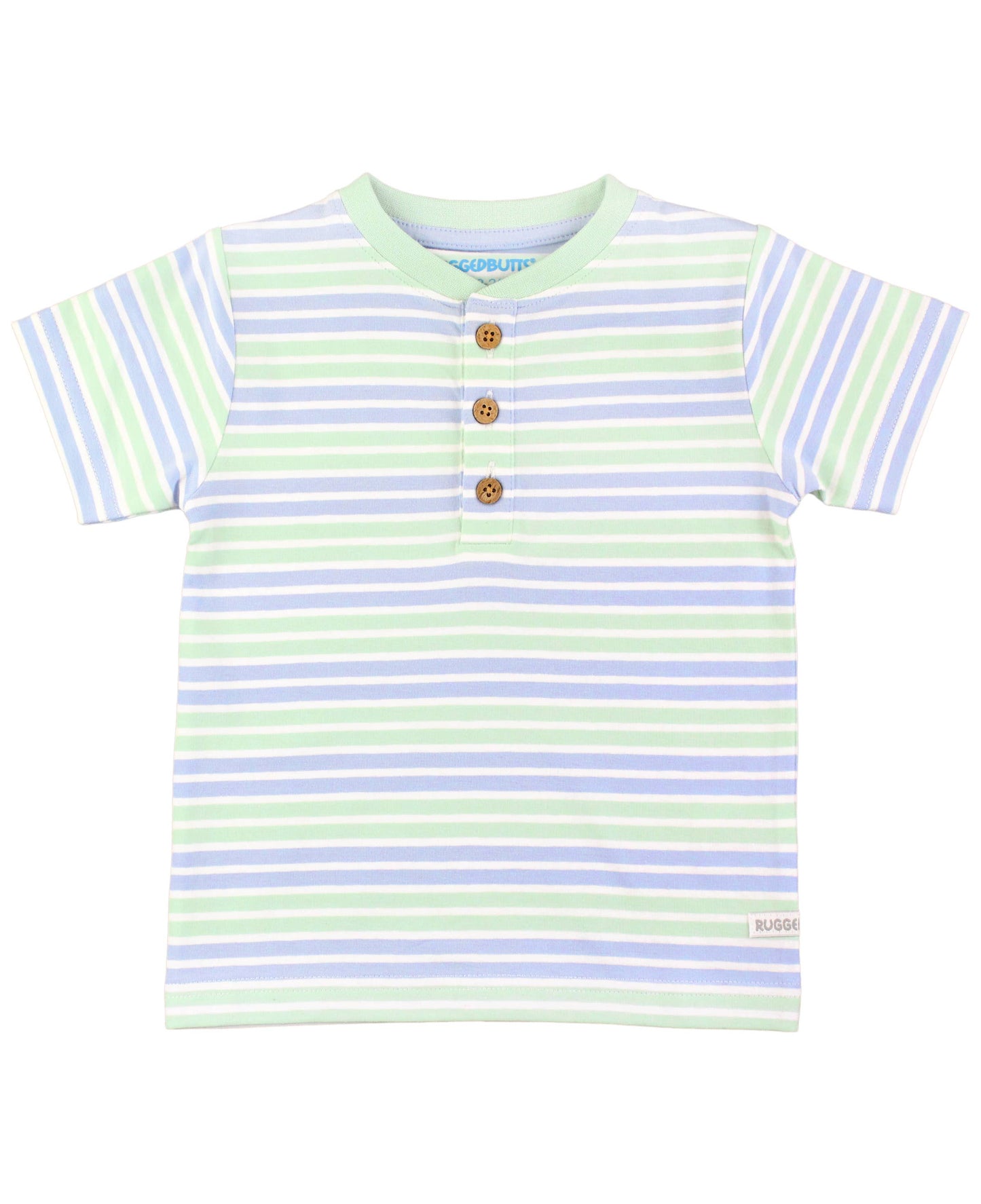 Boys Surf Crew Stripe Short Sleeve Knit Henley