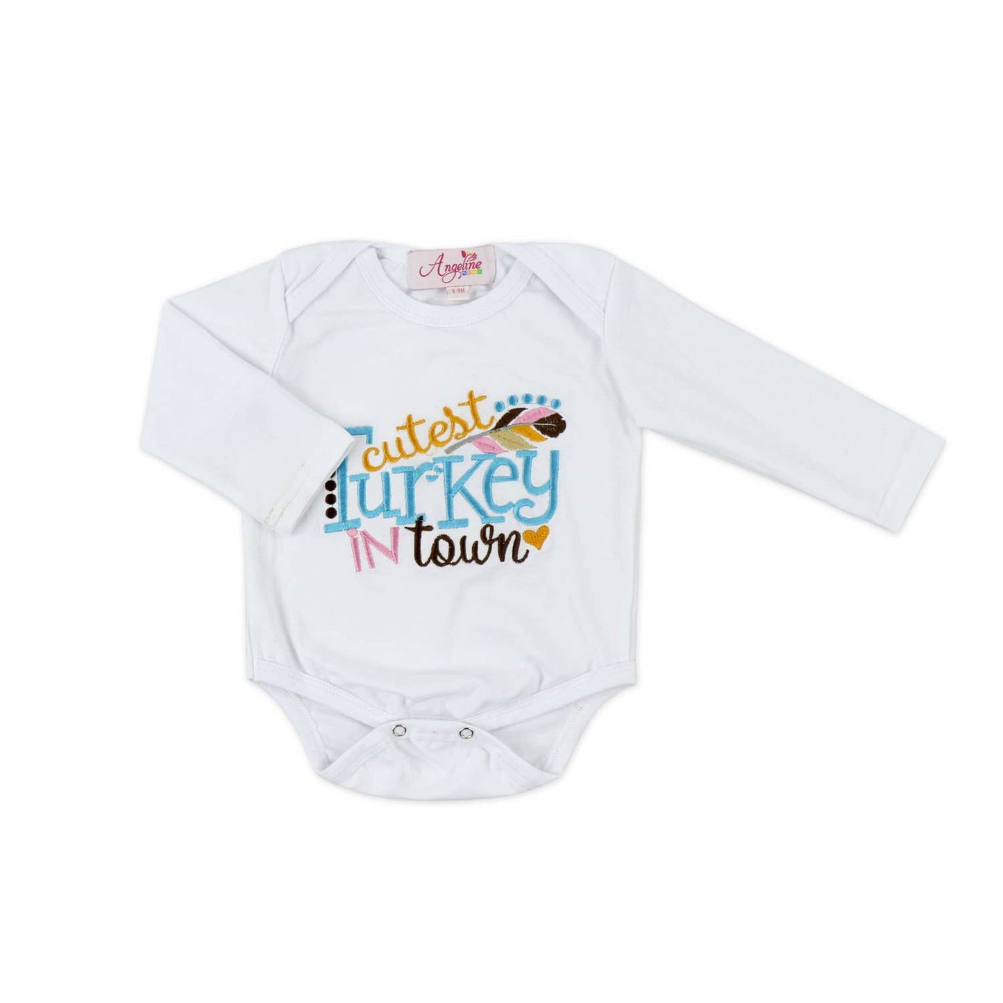 Baby Girls Cutest Turkey In Town Thanksgiving Bodysuit Tutu