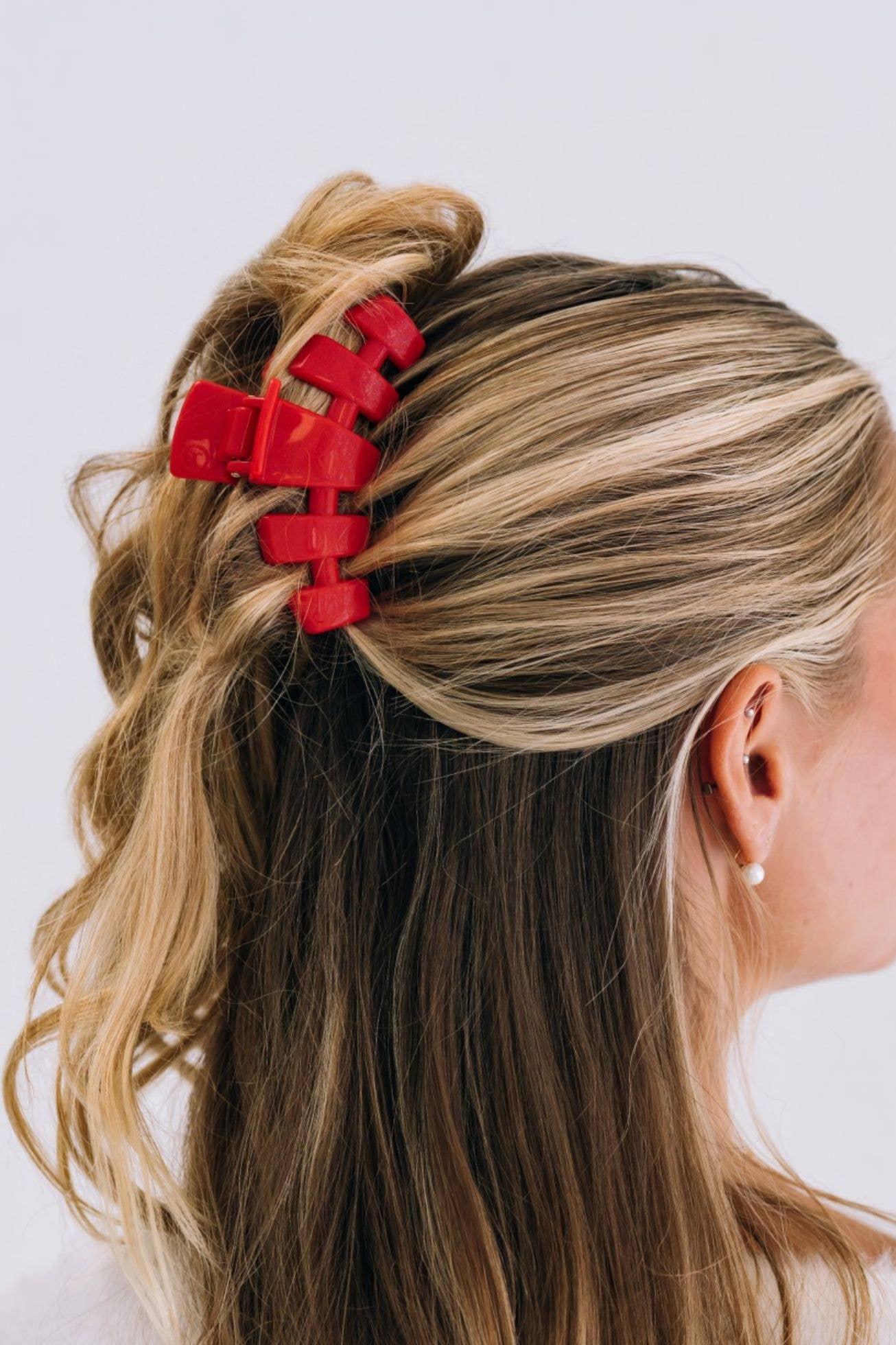 Classic Hair Clip | Medium | Rudolph Red