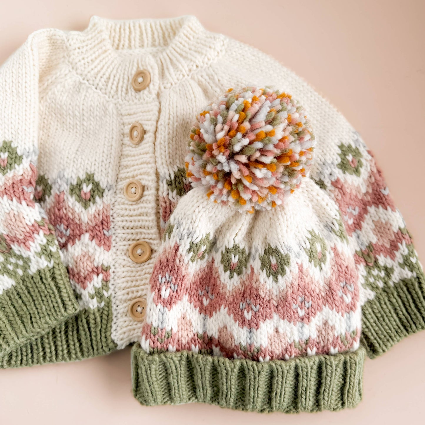 Fairisle Knit Cardigan, Pastel | Baby & Kids Sweater