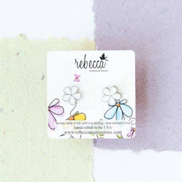 Girls Flower Studs