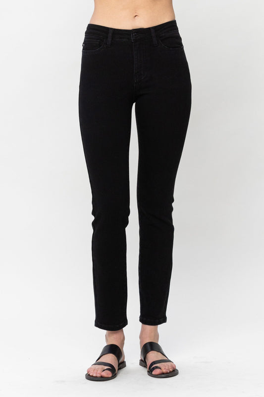 Judy Blue Mid-Rise Black Slim Fit