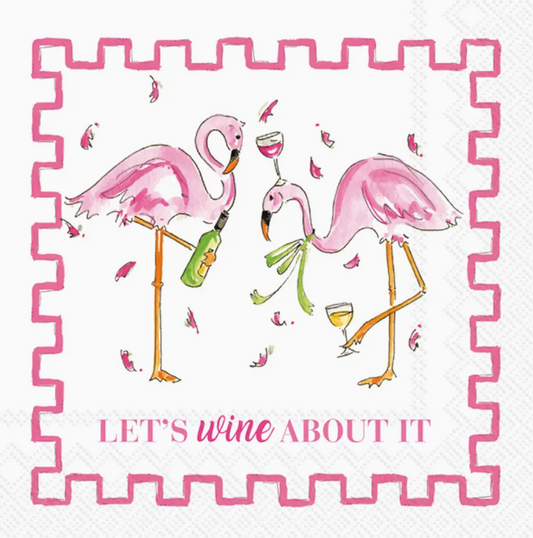 Rosanne Beck Let's Wine About it Cocktail Napkin