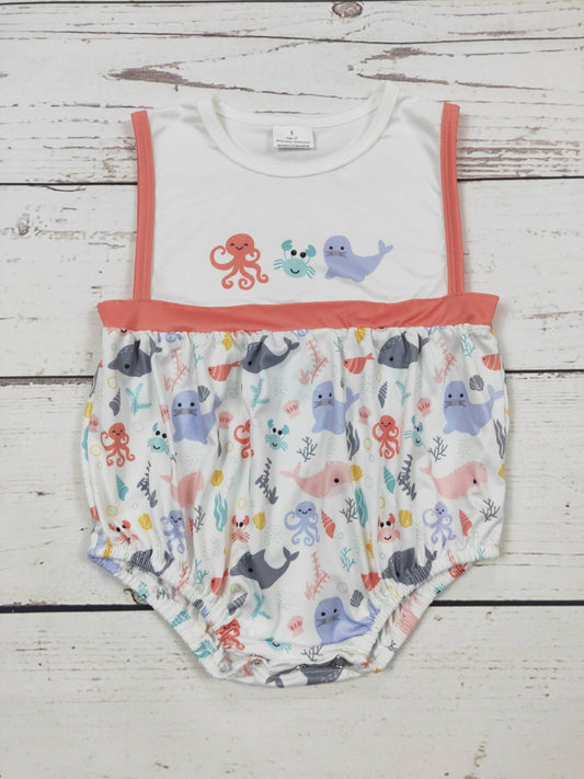 Sea Crab Printed  Romper