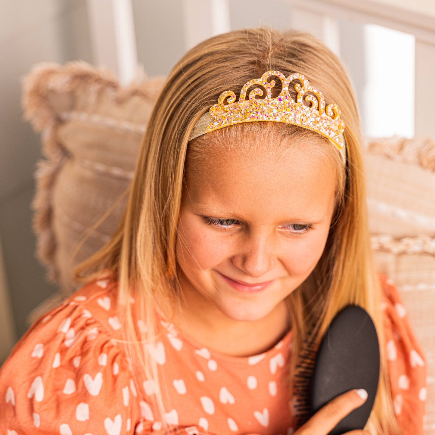 Stretch Glitter Princess Tiara Headbands