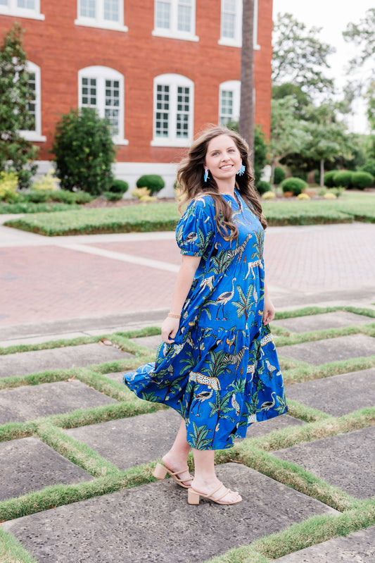 Savannah Rain Puff Sleeve Resort Dress 