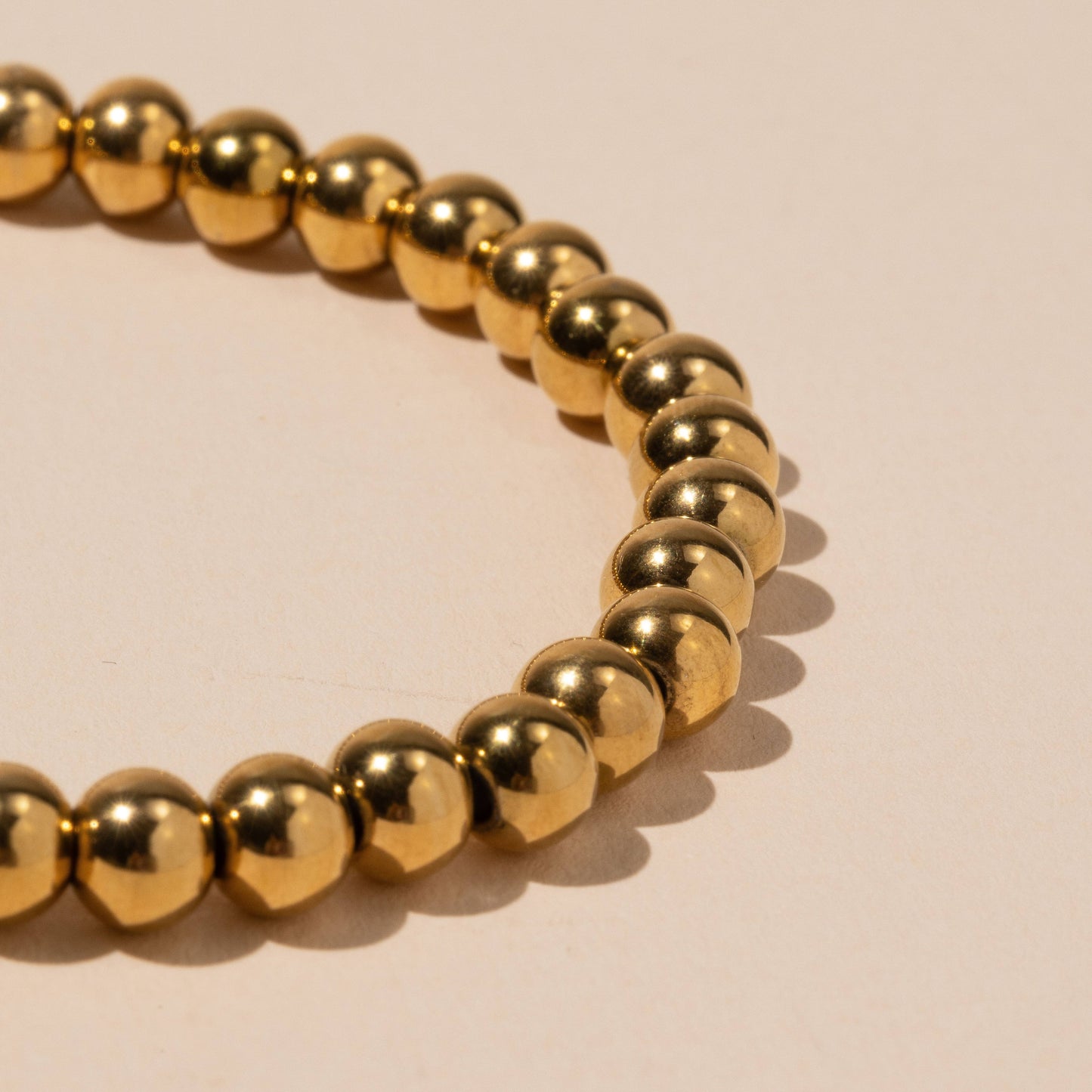 18K Gold Dip Stainless Steel Basic Stretch Bracelet