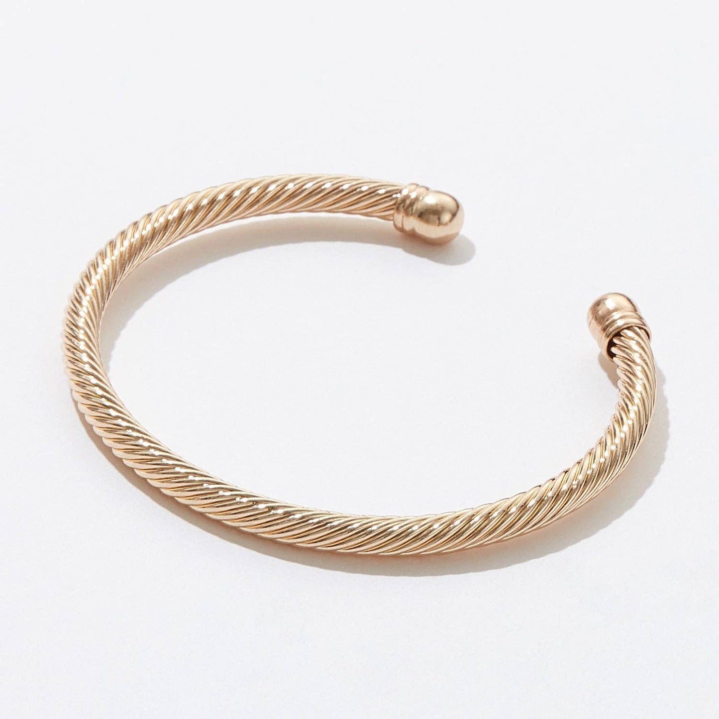 Everyday Wear Diagonal Brushed Metal Cuff Bracelet