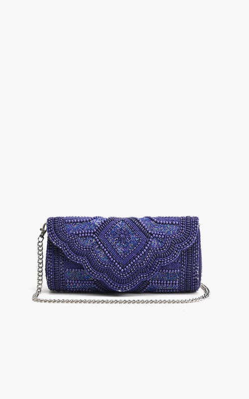 Midnight Sapphire Starlight Evening Clutch