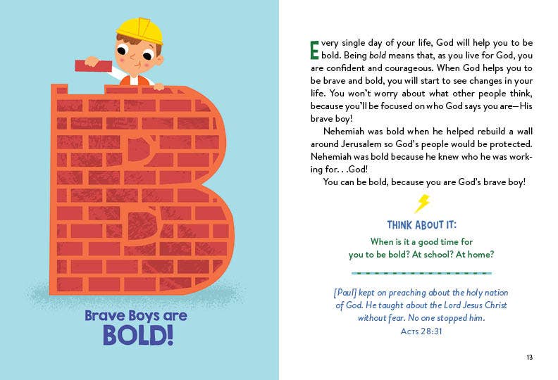 A to Z Devotions for Brave Boys