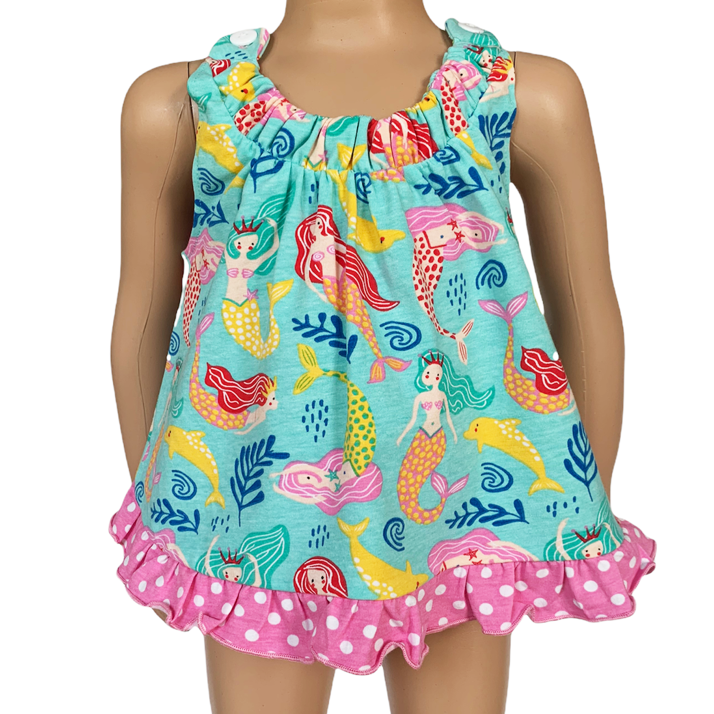 Girls Mermaid Swing Tank Top Spring Tee Shirt Spring 2024