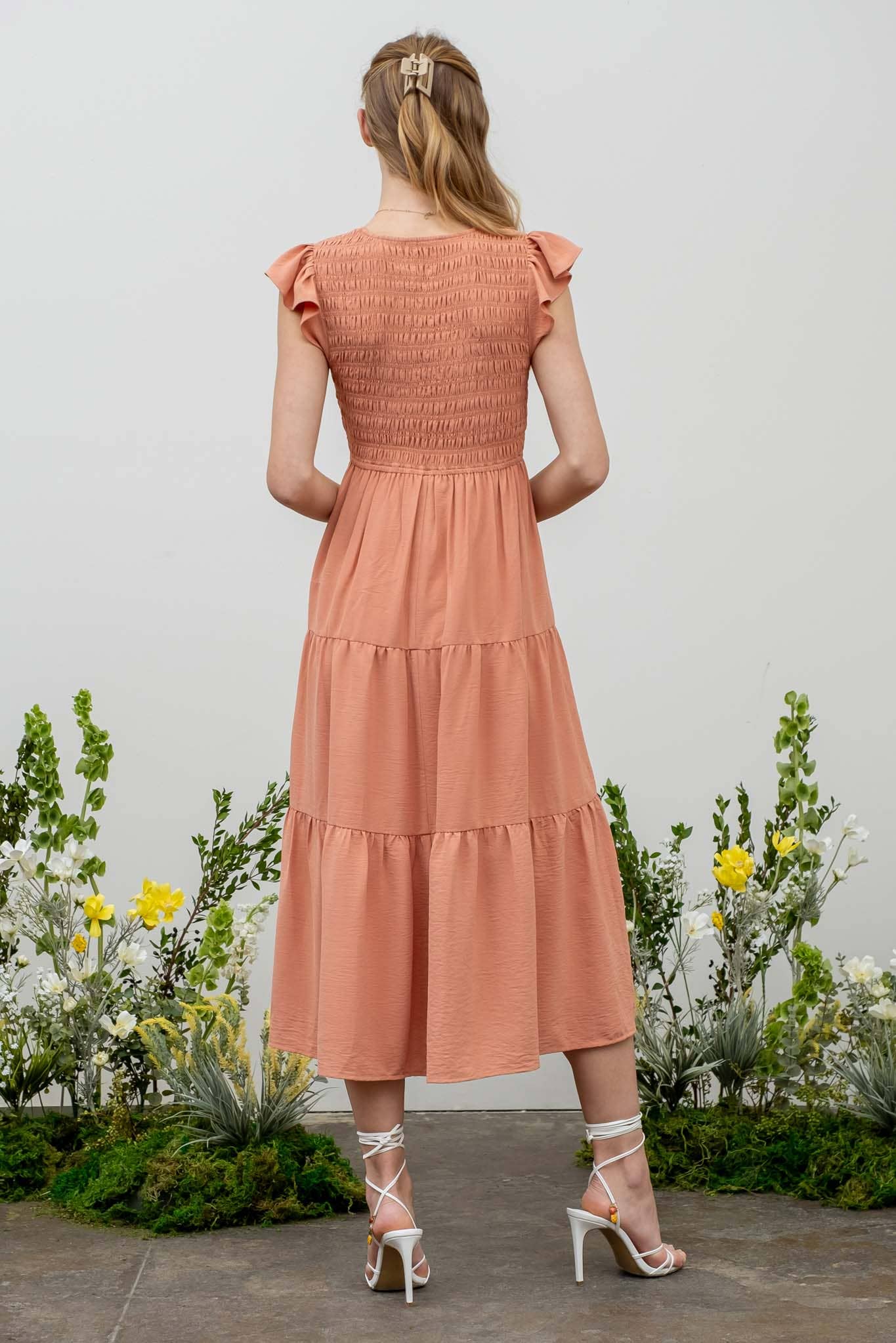 Flutter Sleeve Maxi Dress