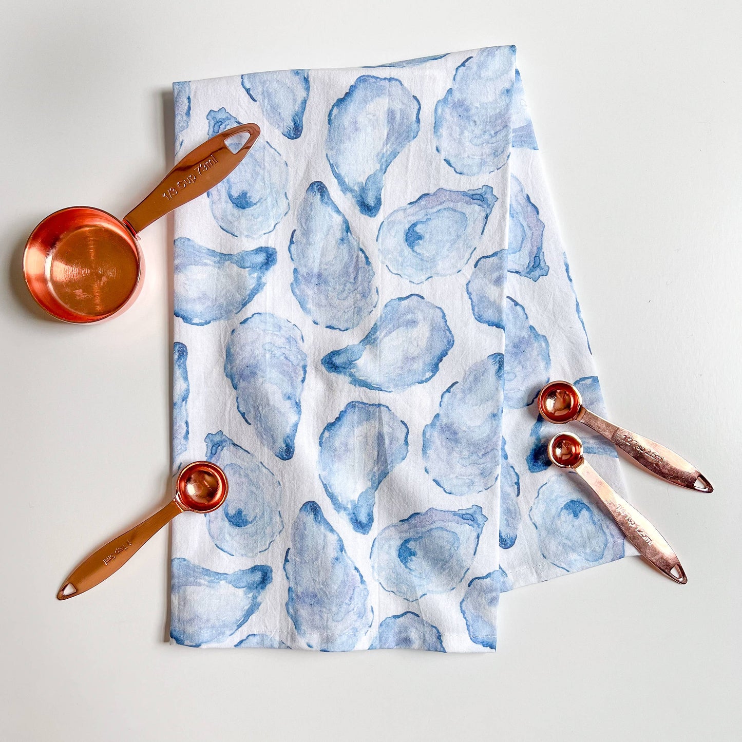 Mussel Shell Kitchen Tea Towel | Oyster Shell Tea Towel