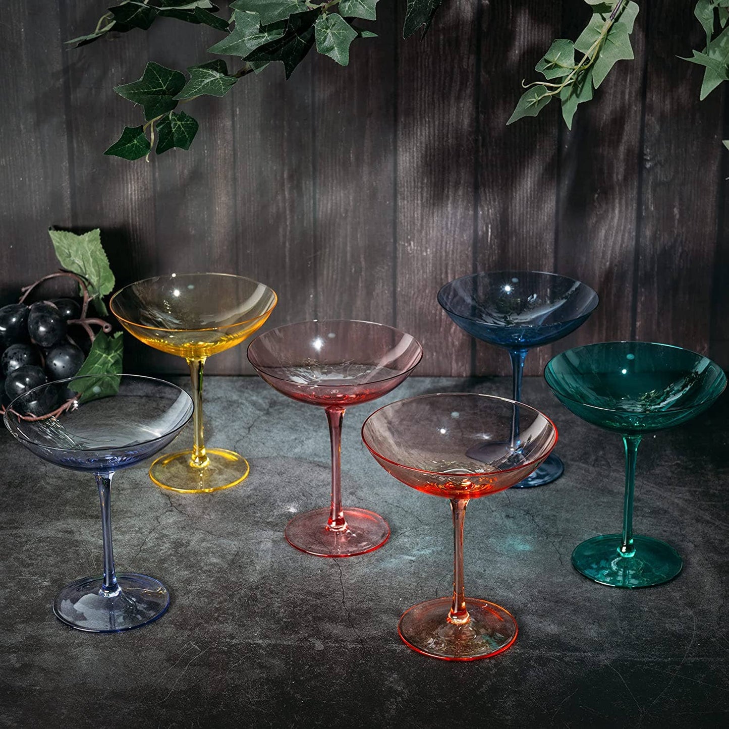 Set of 6 Champagne Coupes | 12oz by The Wine Savant