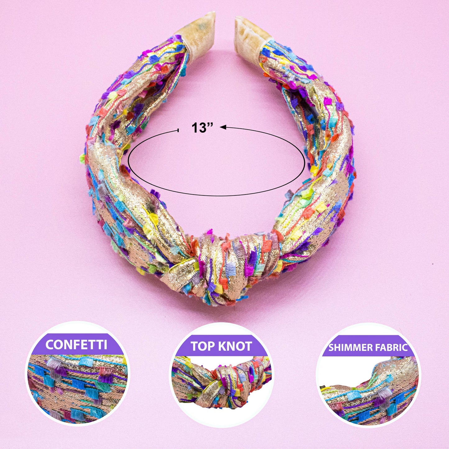 Kids Knot Headband - Confetti Hair Accessories for Girls