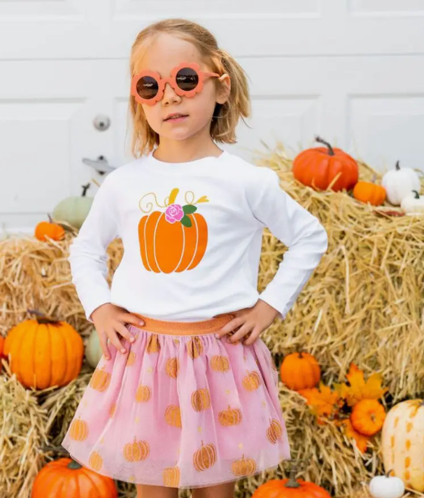 Pumpkin Glitter Tutu - Dress Up Skirt