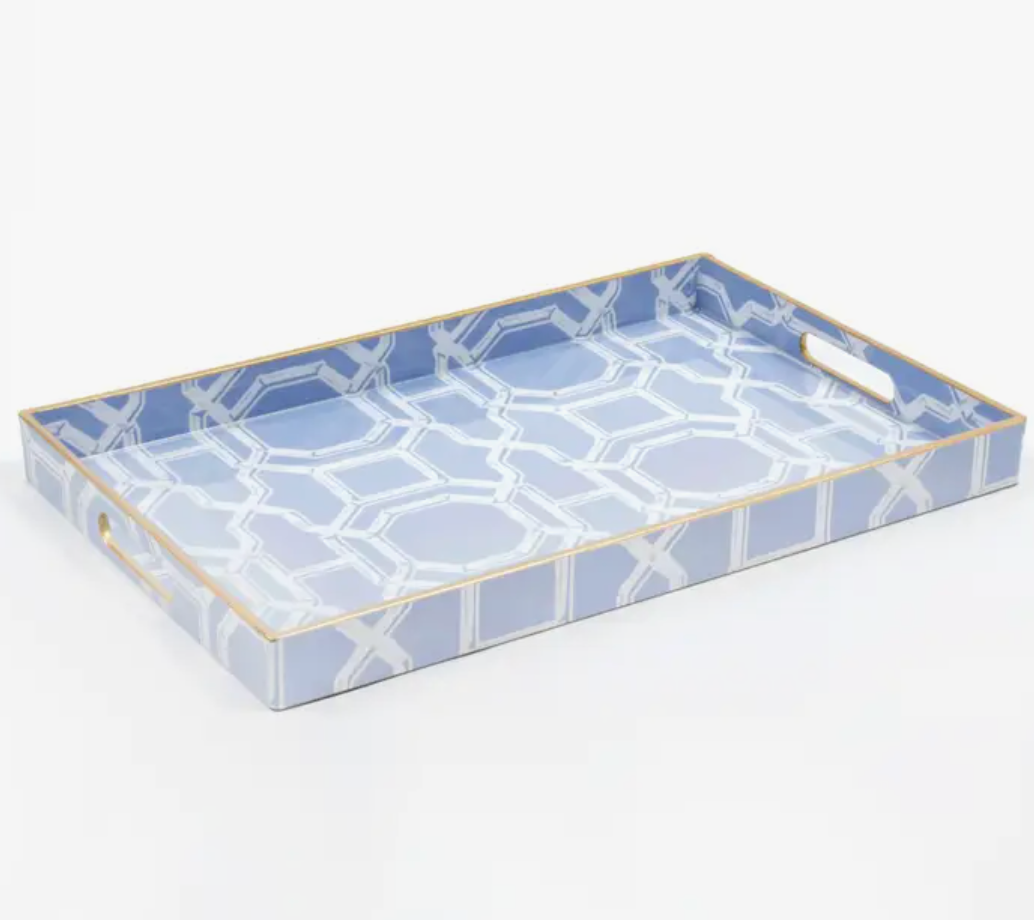 Bamboo Trellis Rectangular Tray