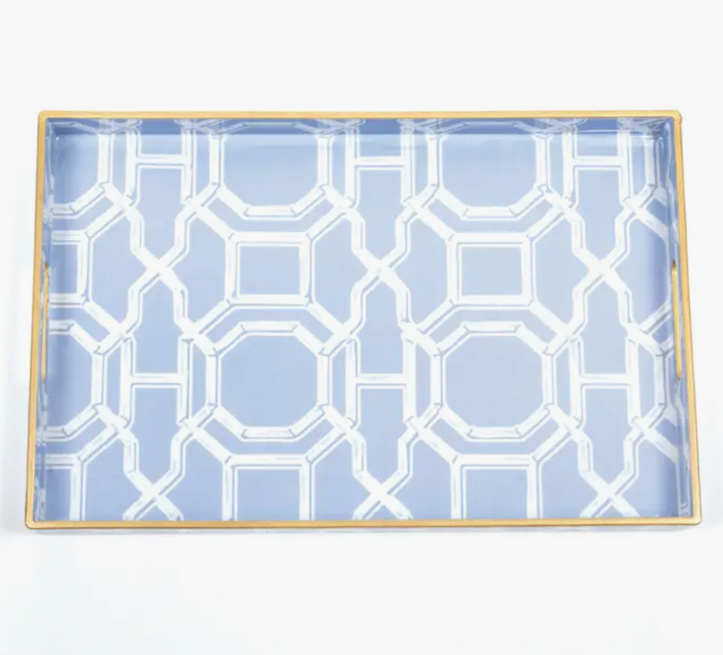 Bamboo Trellis Rectangular Tray